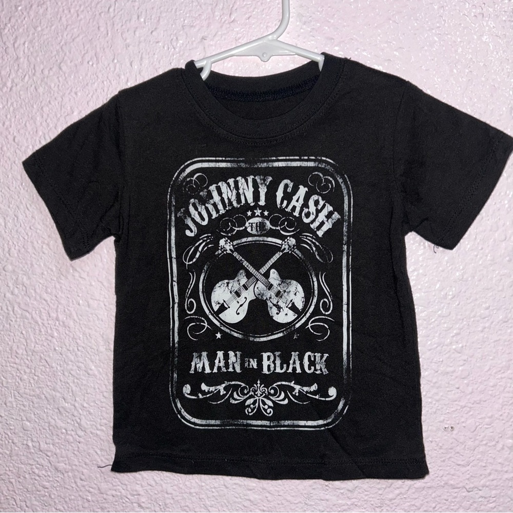 Johnny Cash Kids Black Graphic Tee